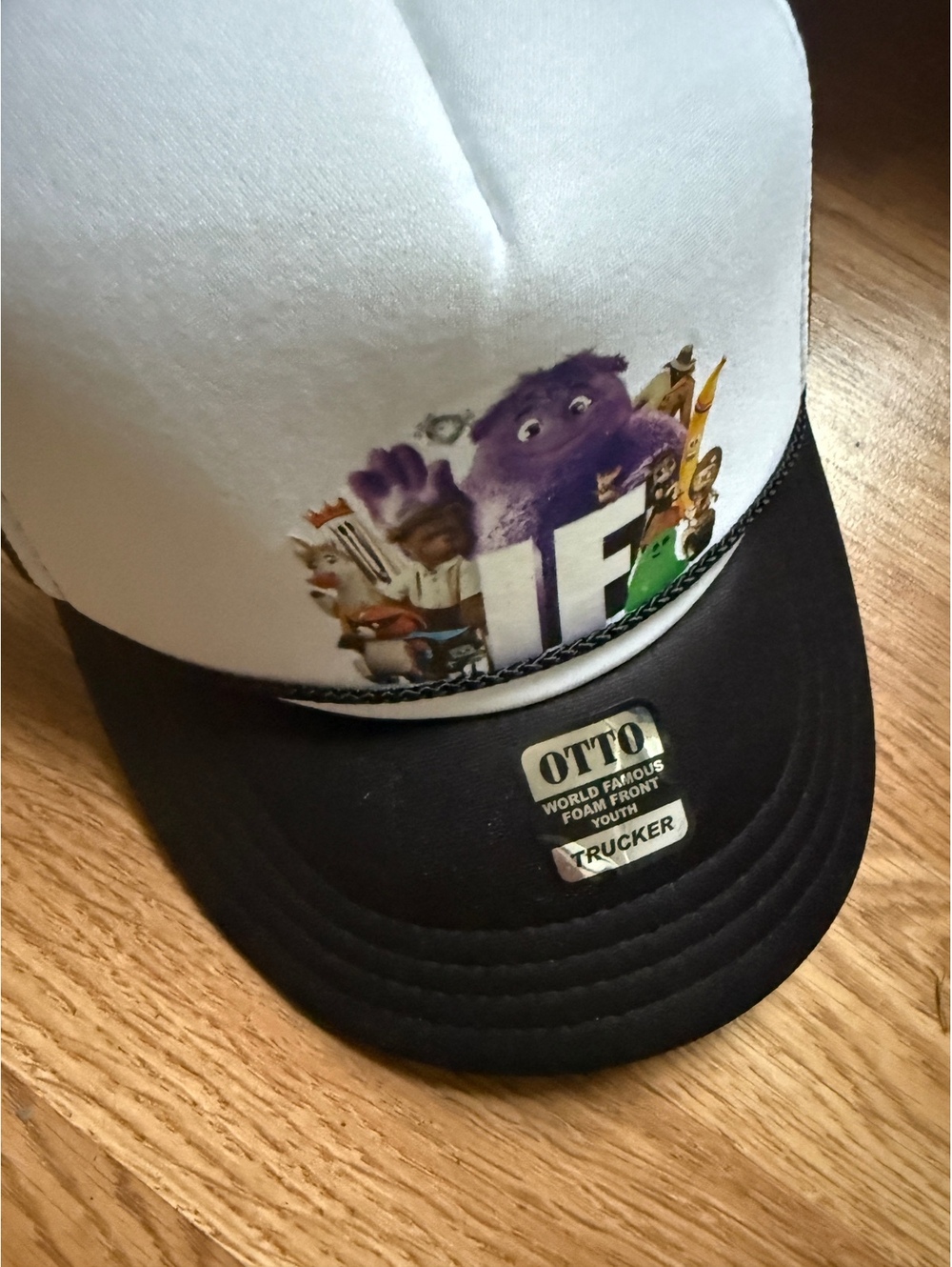 OTTO Youth Size Foam Front Trucker Hat with Cartoon Design